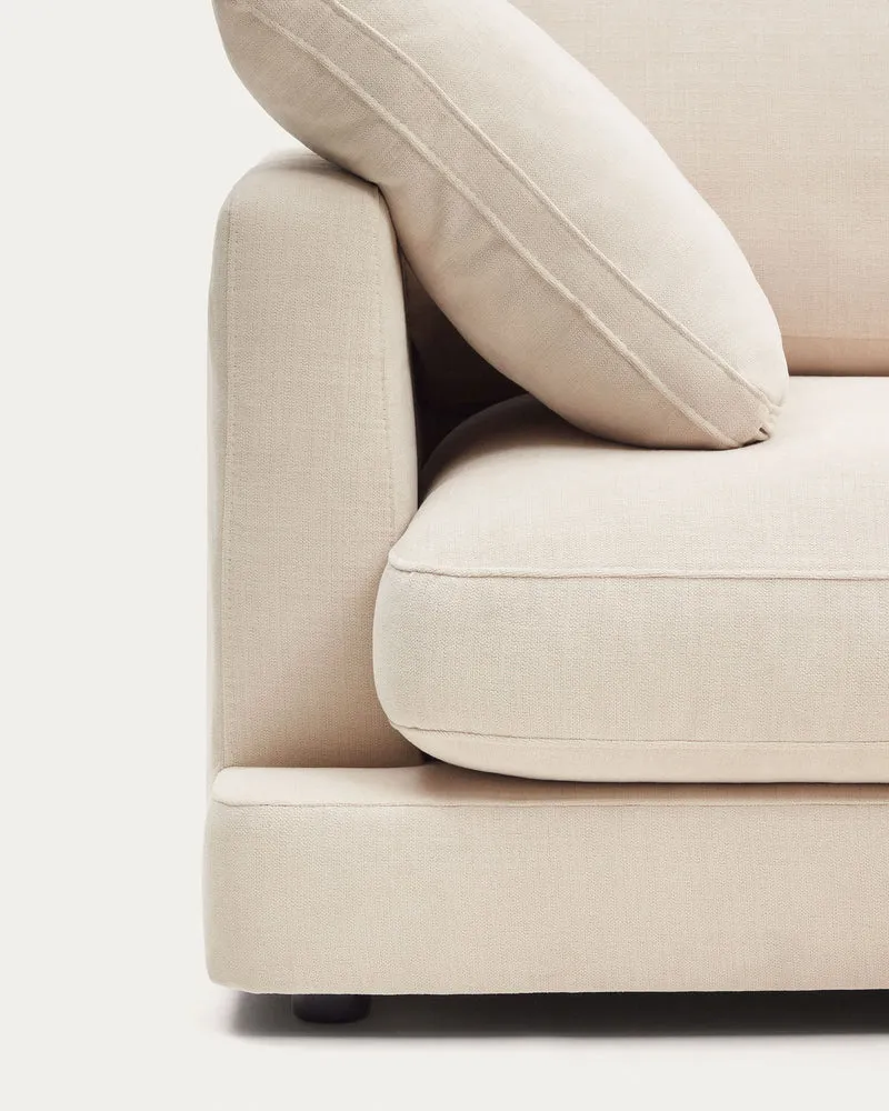 Gala 4-Seater with Chaise - Beige Chenille