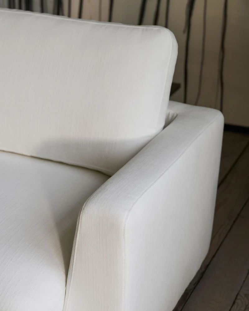Gala 4-Seater with Chaise - White Chenille