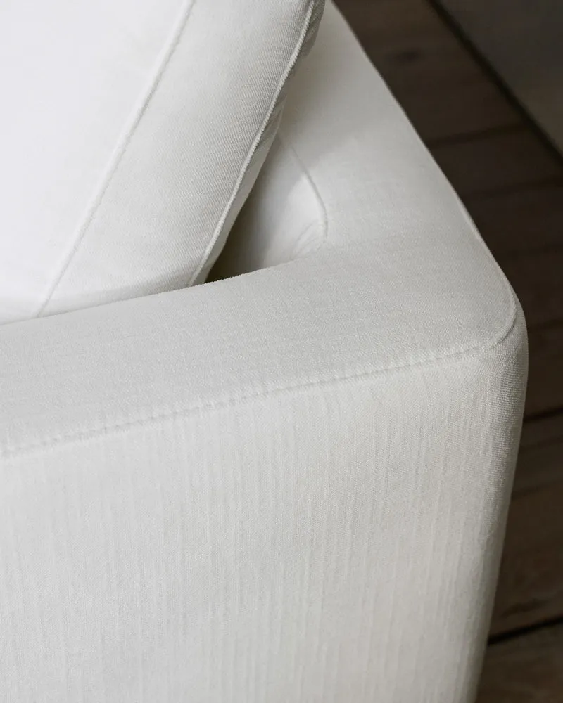 Gala 4-Seater with Chaise - White Chenille