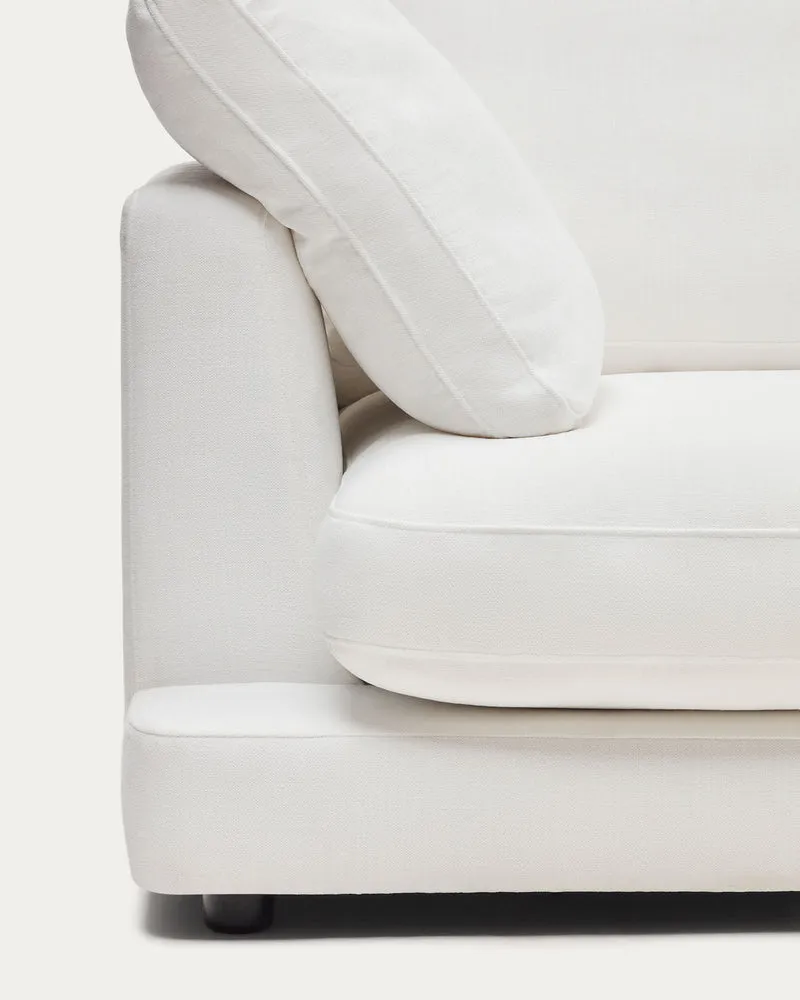 Gala 4-Seater with Chaise - White Chenille