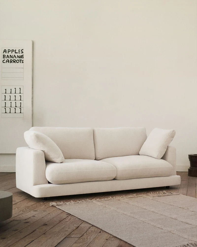 Gala 3-Seater - Beige Chenille
