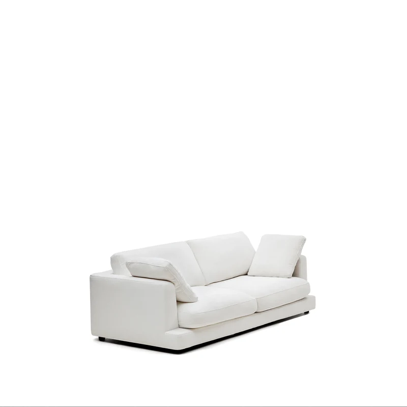 Gala 3-Seater - White Chenille