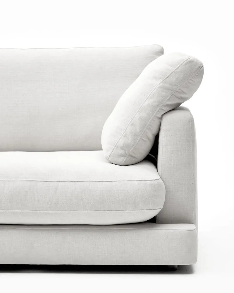 Gala 3-Seater - White Chenille
