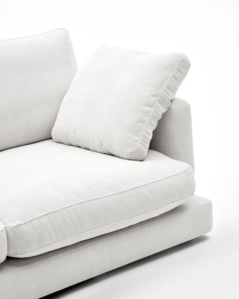 Gala 3-Seater - White Chenille