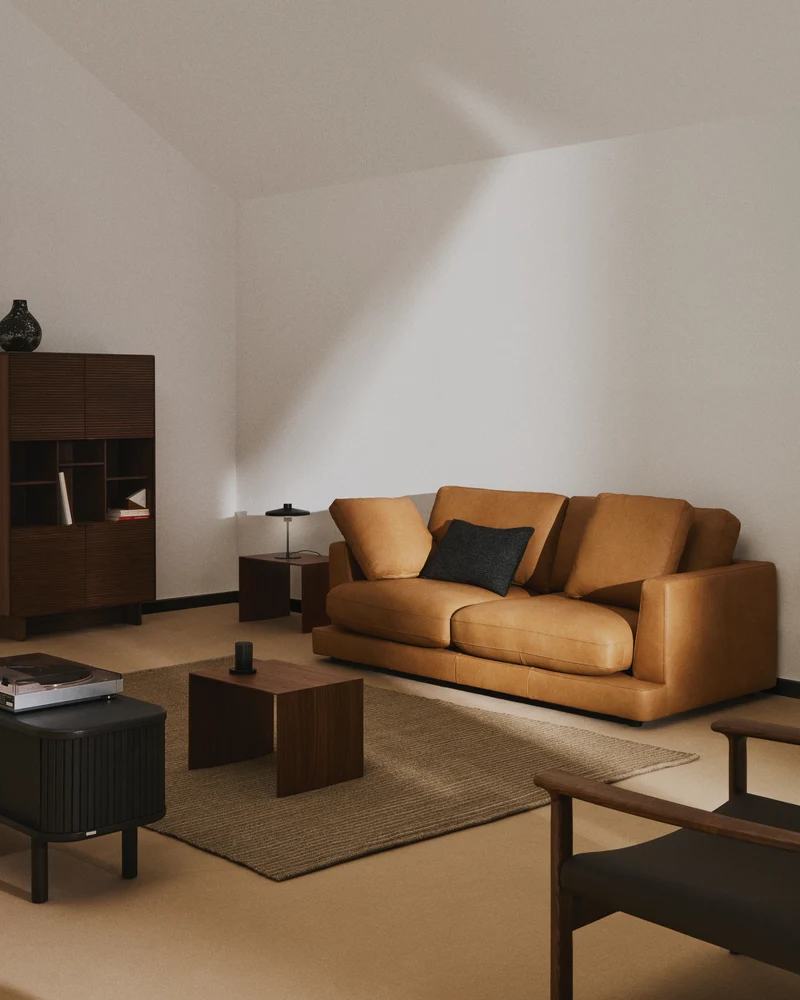 Gala 3-Seater - Brown Leather