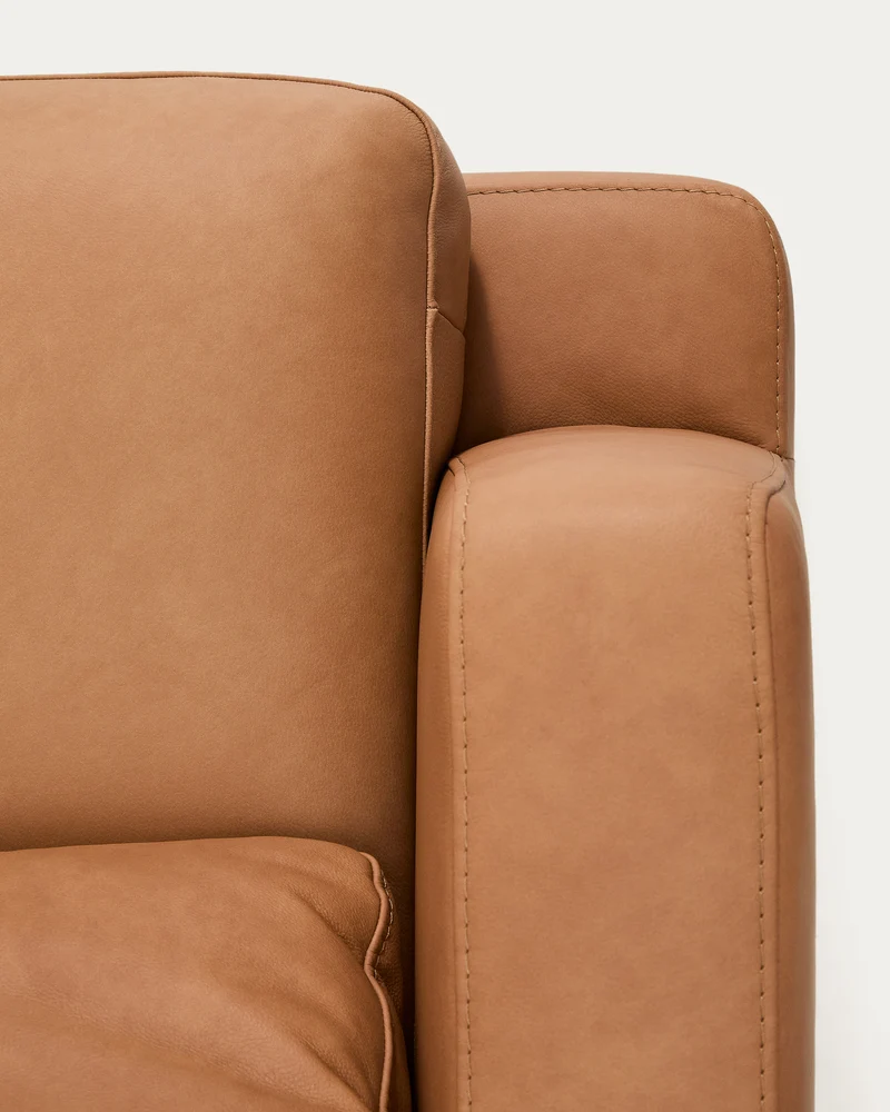 Gala 3-Seater - Brown Leather