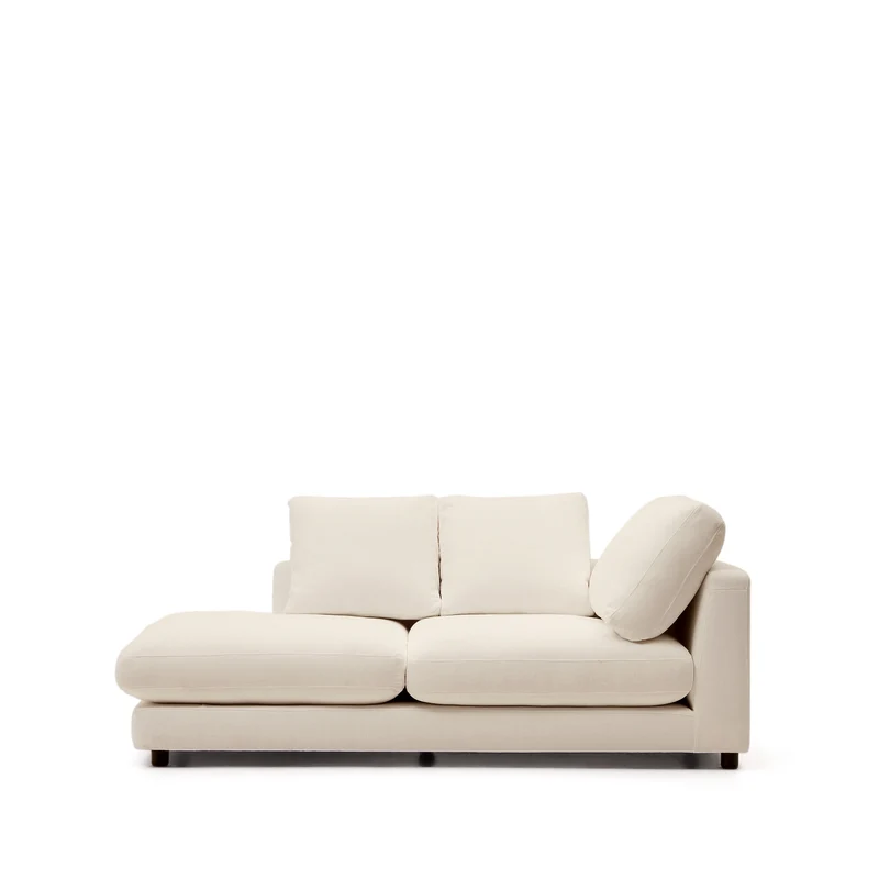 Gala Left Chaise - Beige Chenille