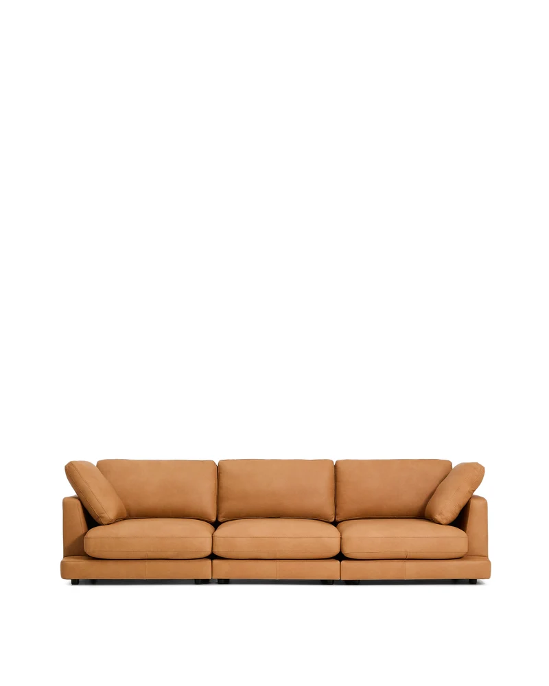 Gala 4-seater - Brown Leather