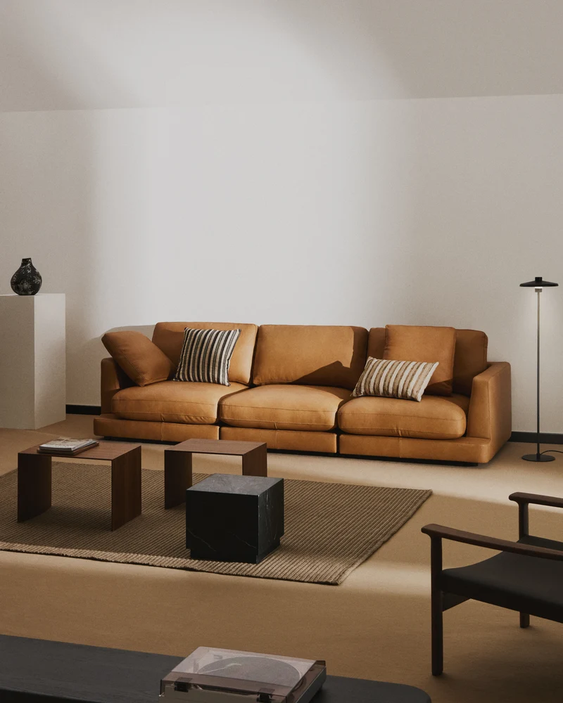 Gala 4-seater - Brown Leather
