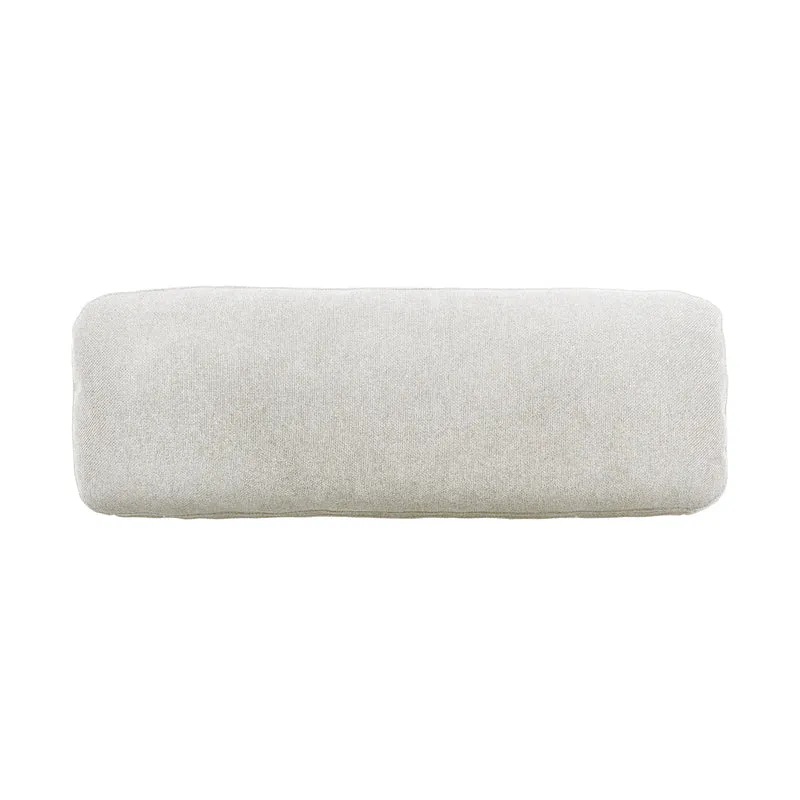 Nuala pearl-coloured chenille cushion
