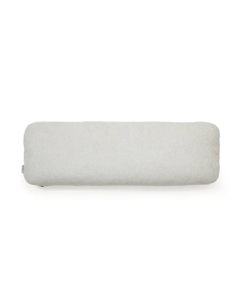 Nuala pearl-coloured chenille cushion