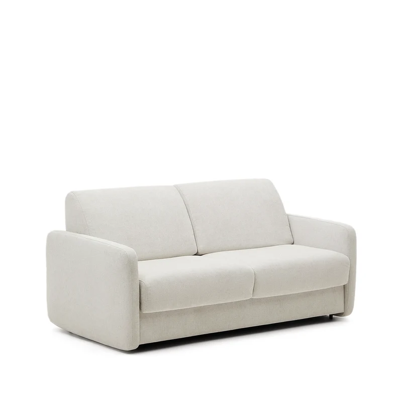 Nuala 3-seater sofa bed in pearl-coloured chenille 204cm