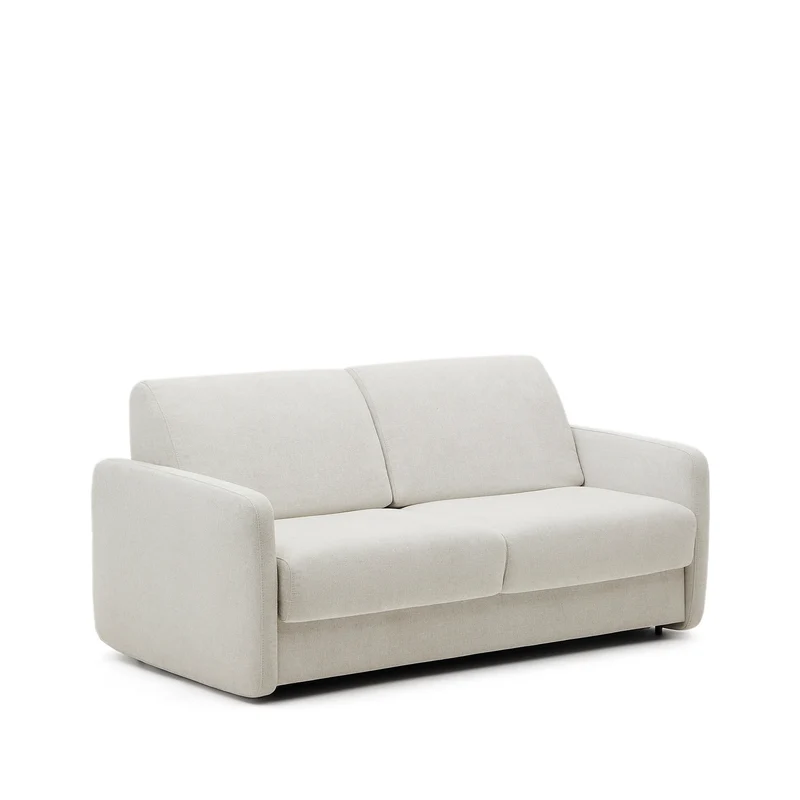 Nuala 3-seater sofa bed in pearl-coloured chenille 204cm