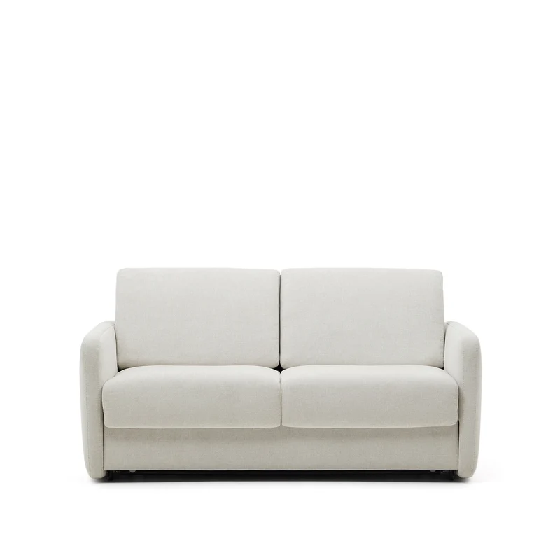 Nuala 2-seater sofa bed in pearl-coloured chenille 184cm