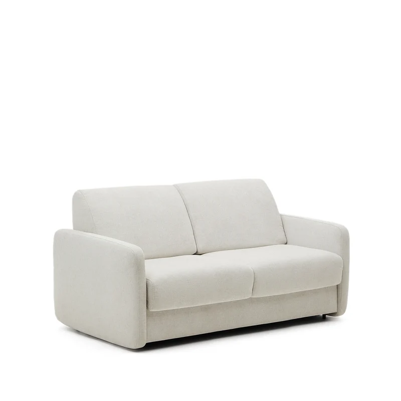 Nuala 2-seater sofa bed in pearl-coloured chenille 184cm