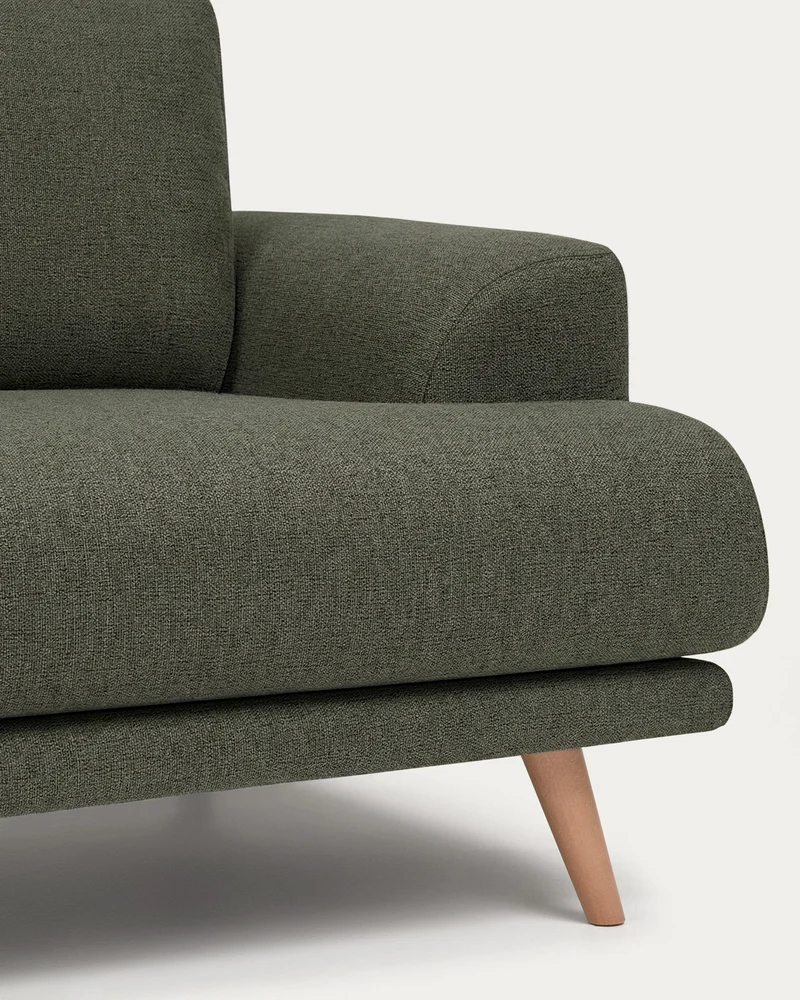 Karin Sofa - Green & Natural legs