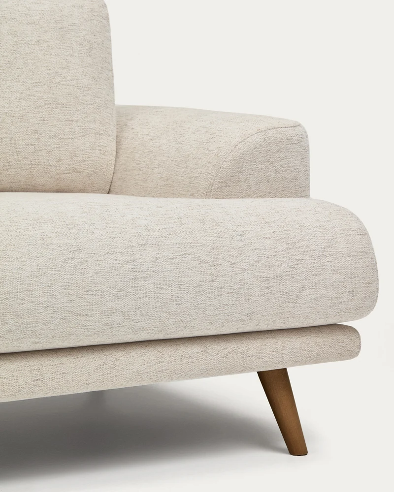 Karin Sofa - Beige & Walnut