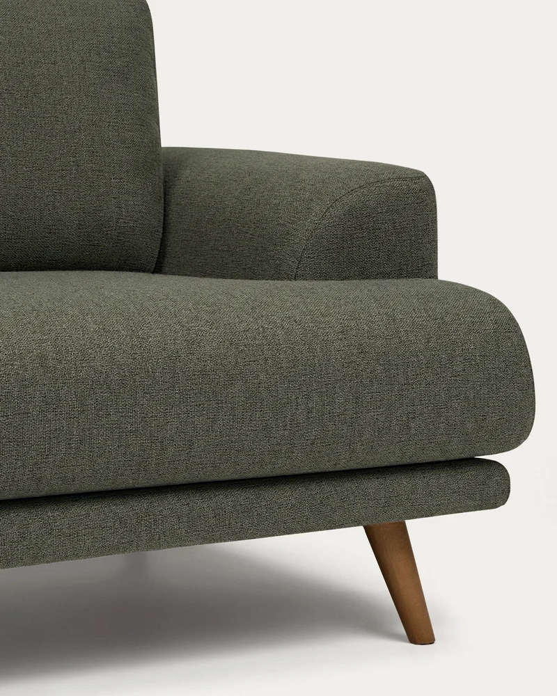 Karin Sofa - Green & Walnut legs