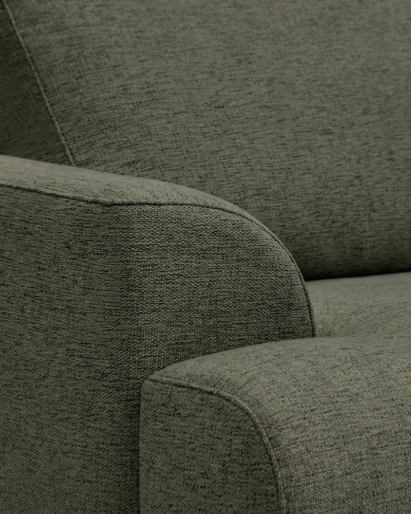 Karin Sofa - Green & Walnut legs