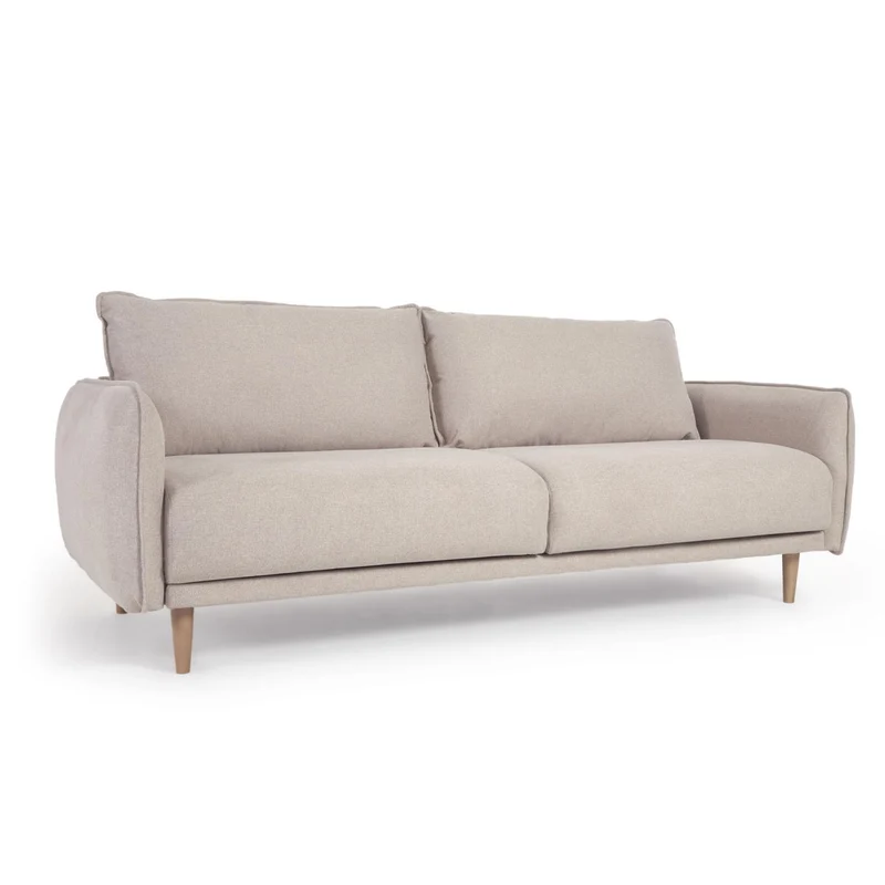 3 seater Carlota sofa in beige, 213 cm FSC Mix Credit