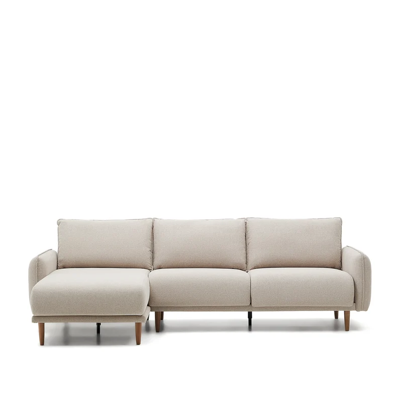 Carlota 3-seater sofa with left / right chaise longue in beige, 262 cm FSC Mix Credit