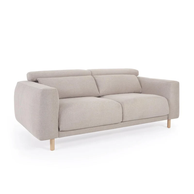 Singa 3 Seater with Reclining Headrest & Extendable Seat - Beige
