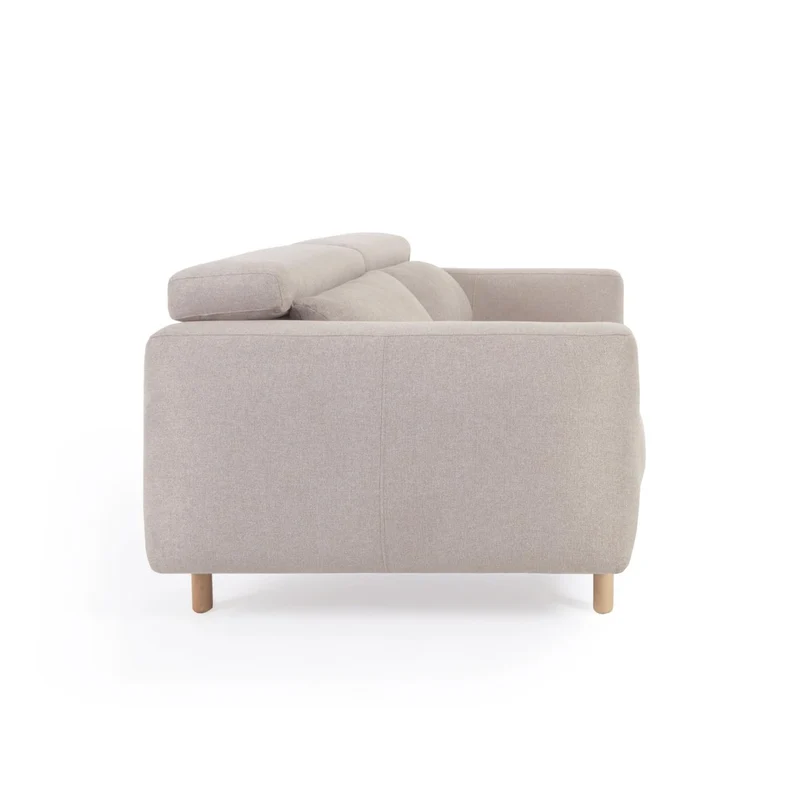 Singa 3 Seater with Reclining Headrest & Extendable Seat - Beige