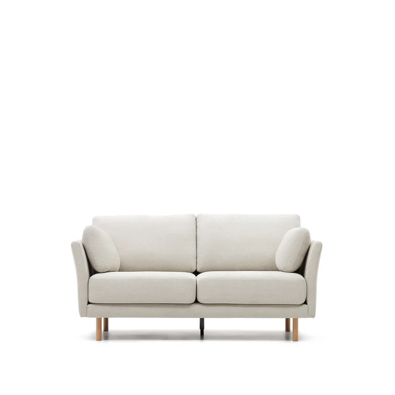 Gilma 2-seater - Pearl Chenille & Natural finish legs