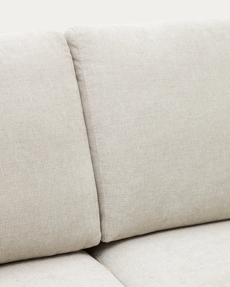 Gilma 2-seater - Pearl Chenille & Natural finish legs