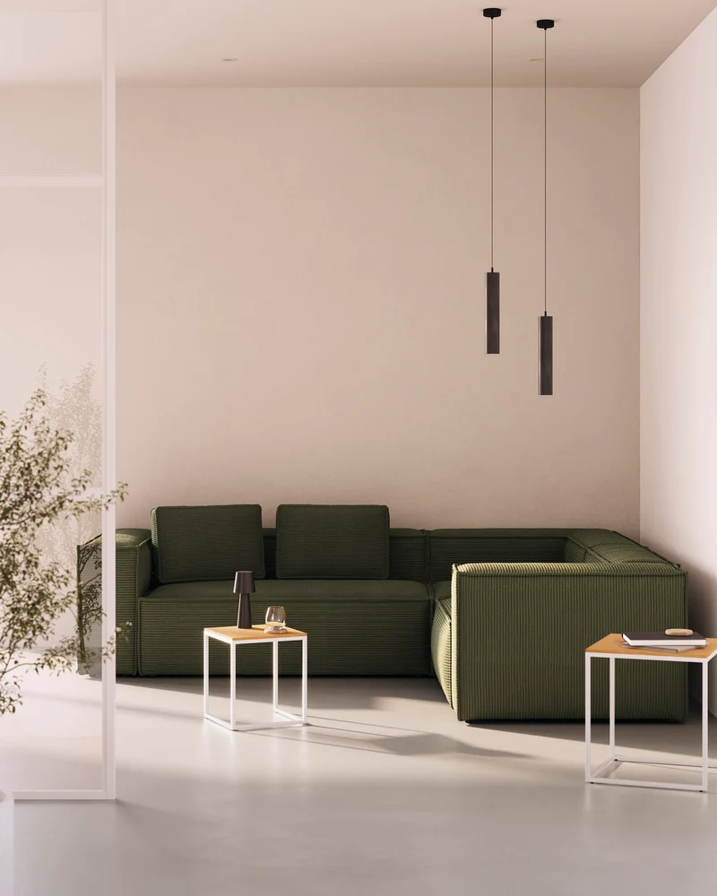 Blok Corner Sofa - Green Corduroy