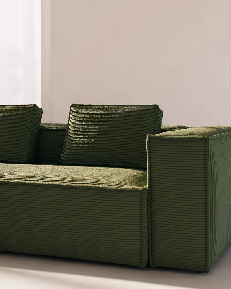 Blok Corner Sofa - Green Corduroy