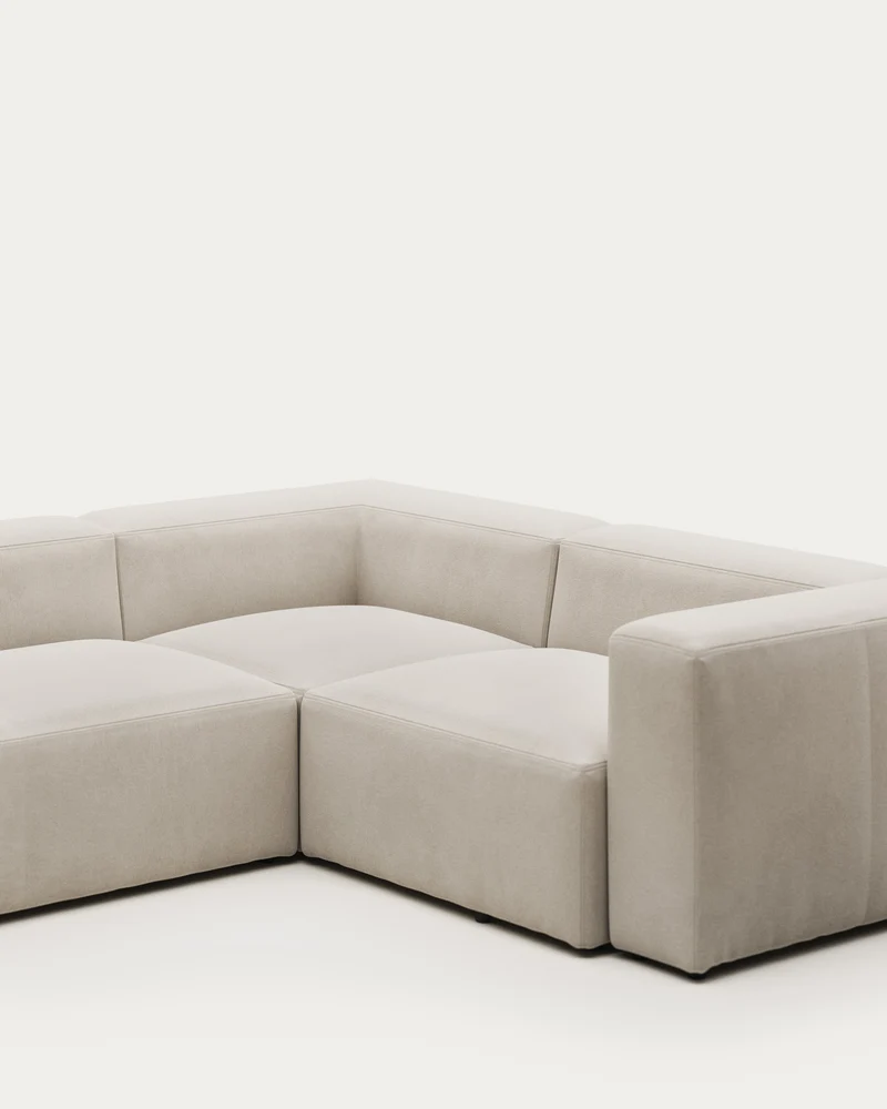 Blok Corner Sofa - Beige Chenille