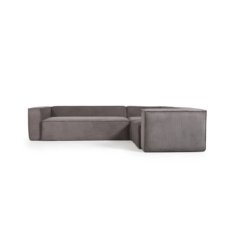 Blok 4-seater Corner Sofa - Dark Grey Corduroy