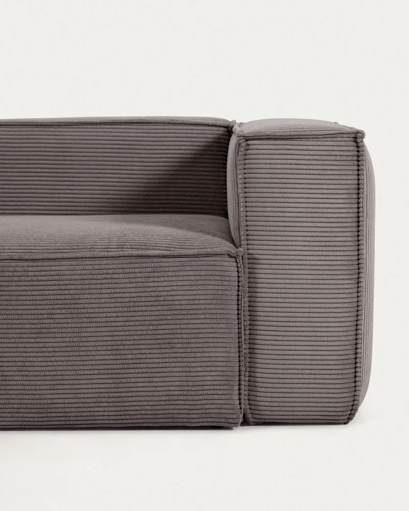 Blok 4-seater Corner Sofa - Dark Grey Corduroy