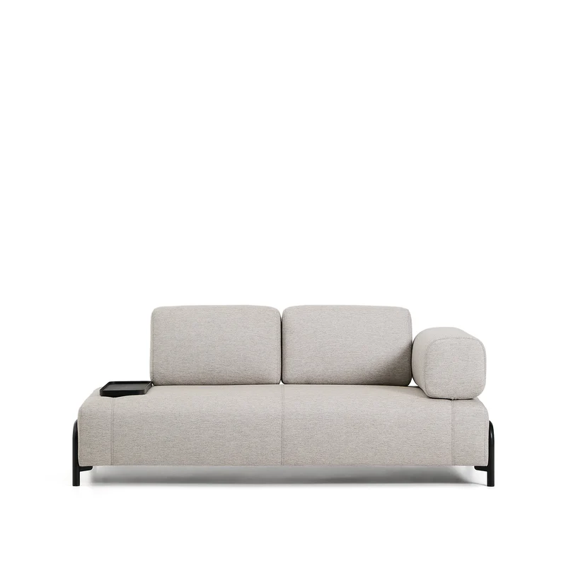 Compo 2-seater with Small Tray - Grey-Beige