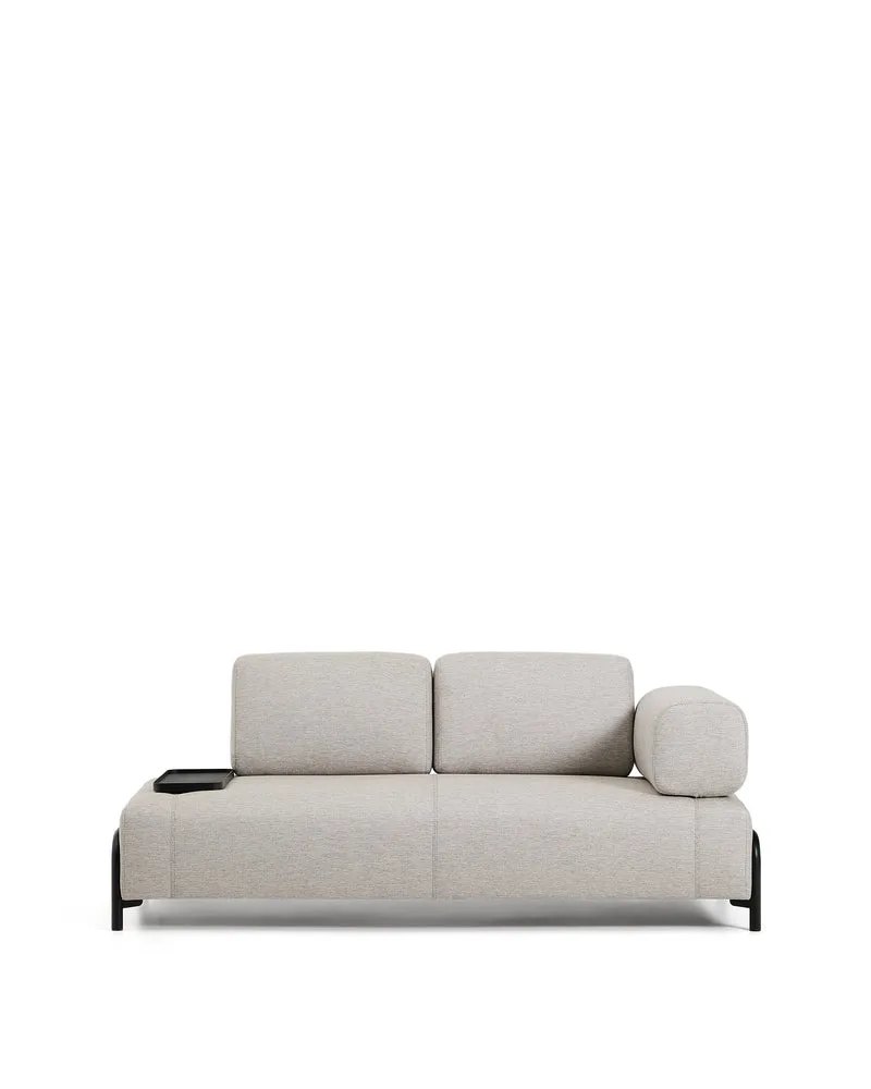 Compo 2-seater with Small Tray - Grey-Beige