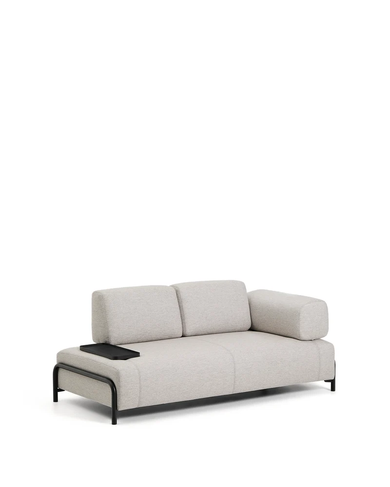 Compo 2-seater with Small Tray - Grey-Beige