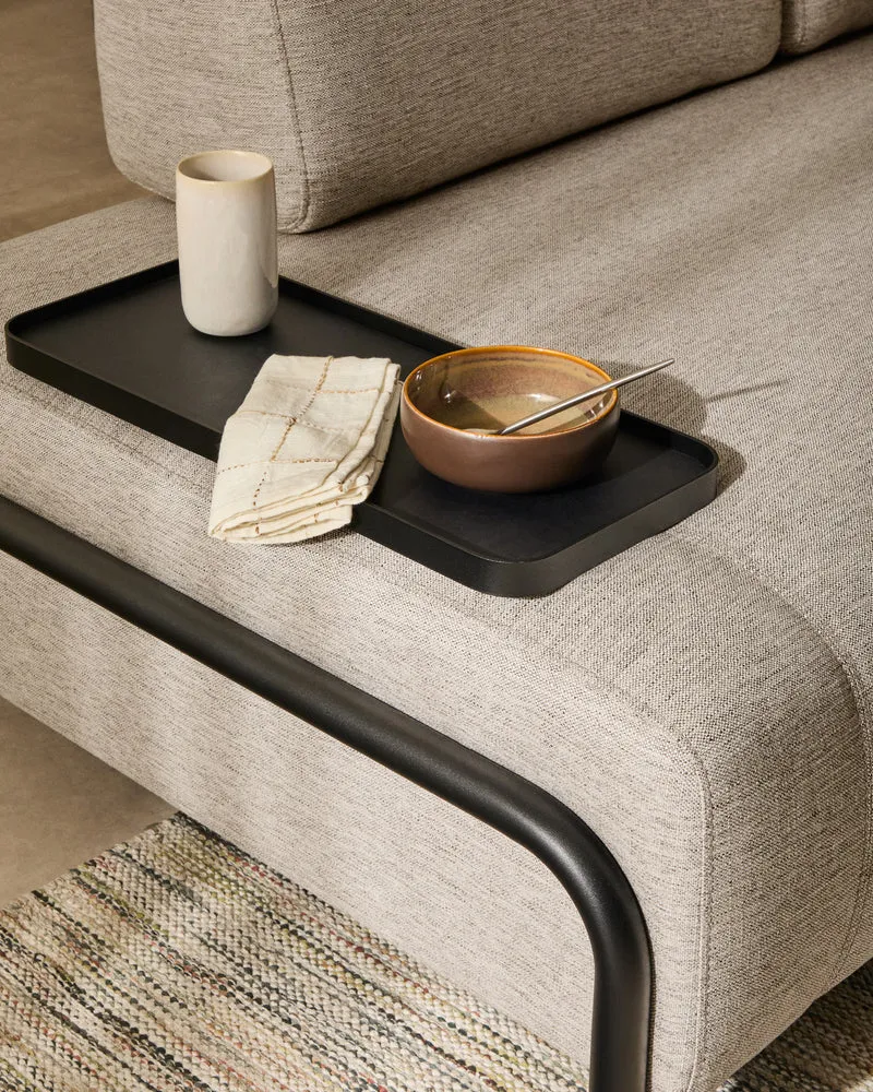 Compo 2-seater with Small Tray - Grey-Beige