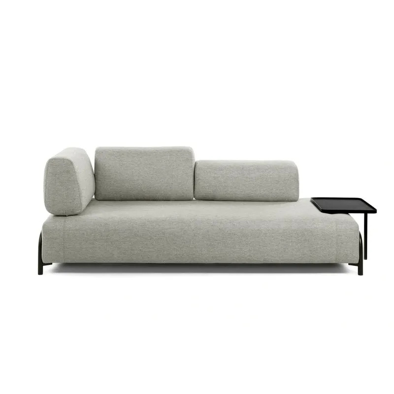 Compo 3-seater sofa with Large Tray - Beige-Grey