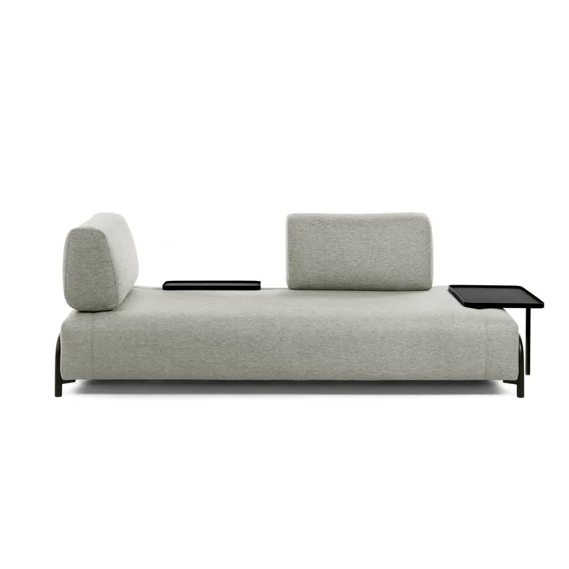 Compo 3-seater sofa with Large Tray - Beige-Grey