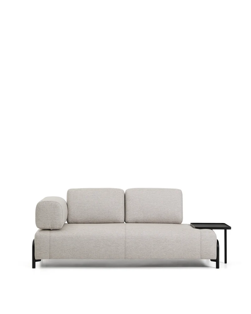 Compo 2-seater with Large Tray - Grey-Beige