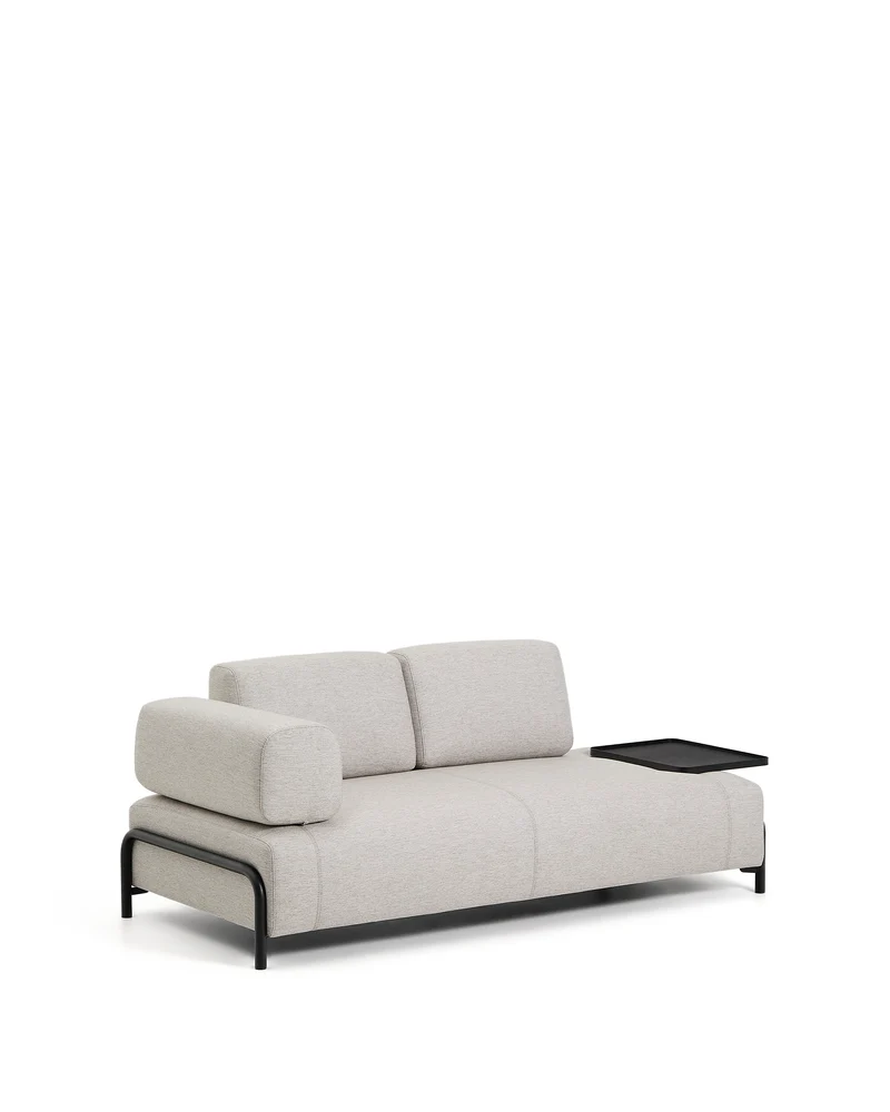 Compo 2-seater with Large Tray - Grey-Beige