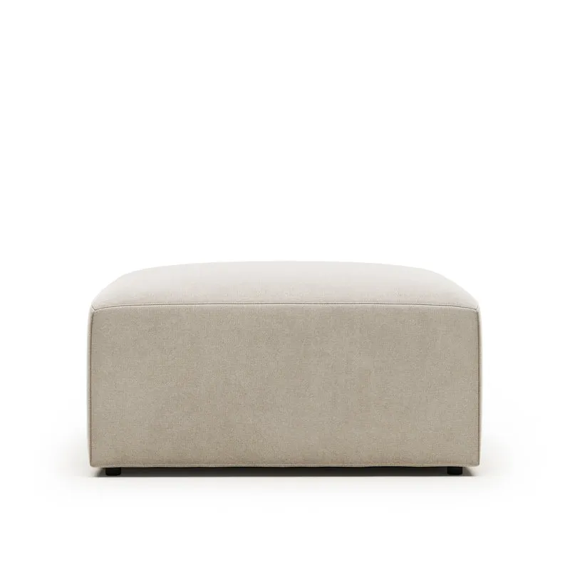 Blok footrest - Beige Chenille