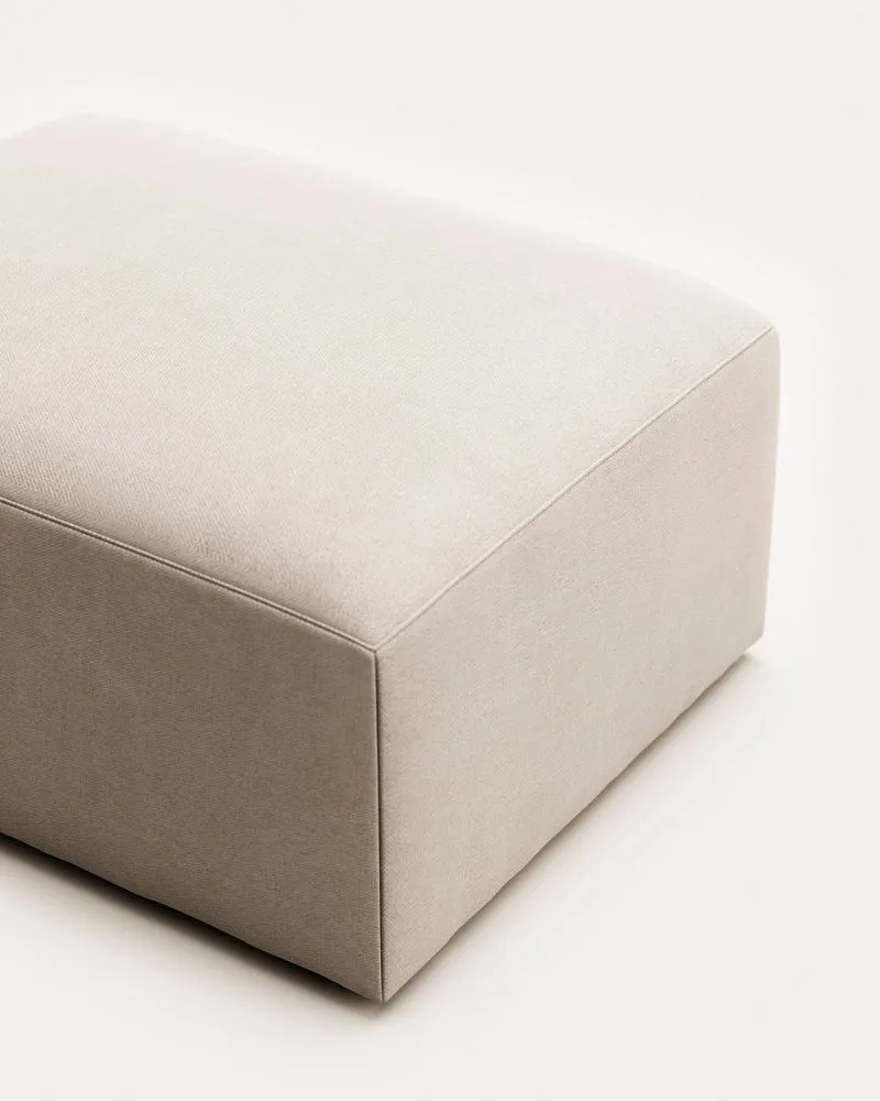 Blok footrest - Beige Chenille