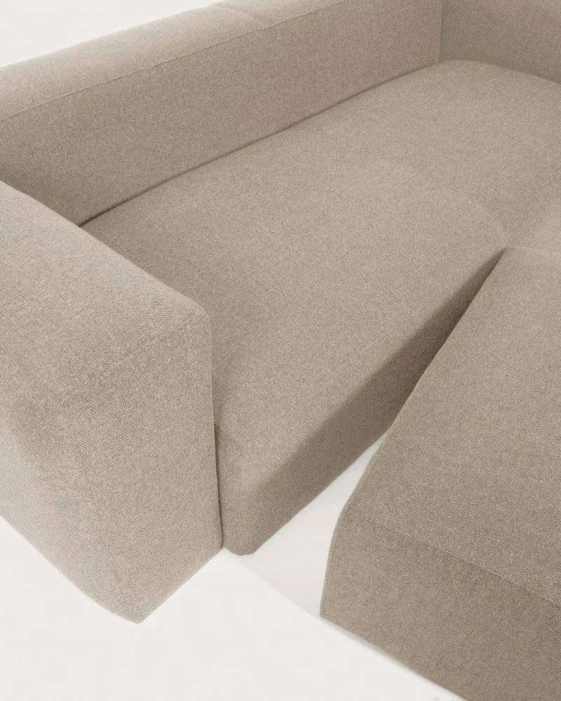Blok footrest - Beige Chenille