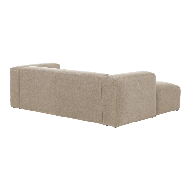 Blok 2-seater with Chaise Longue - Beige Chenille