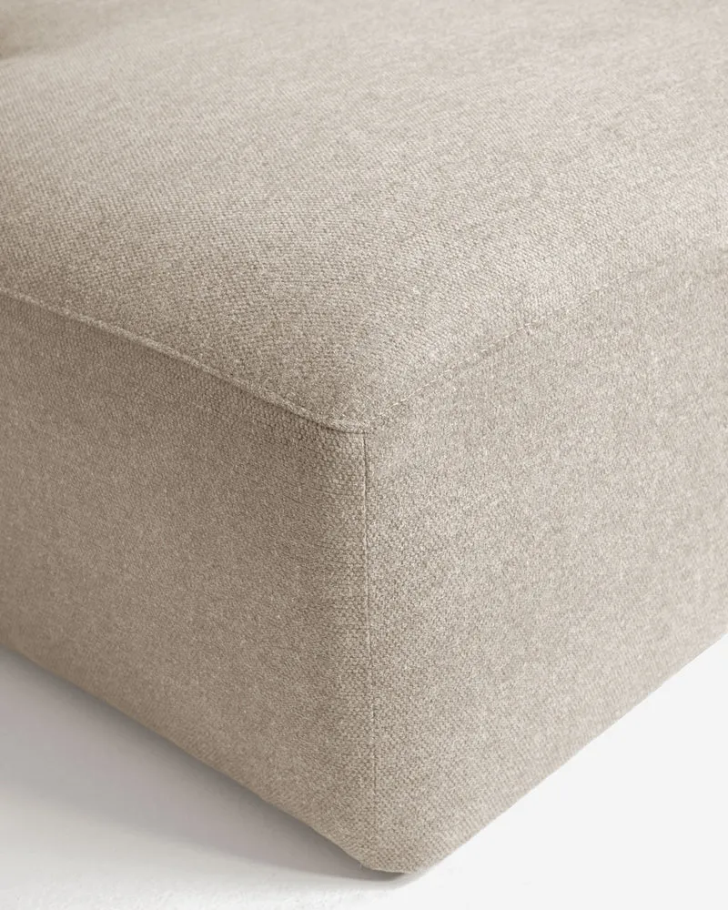 Blok 2-seater with Chaise Longue - Beige Chenille