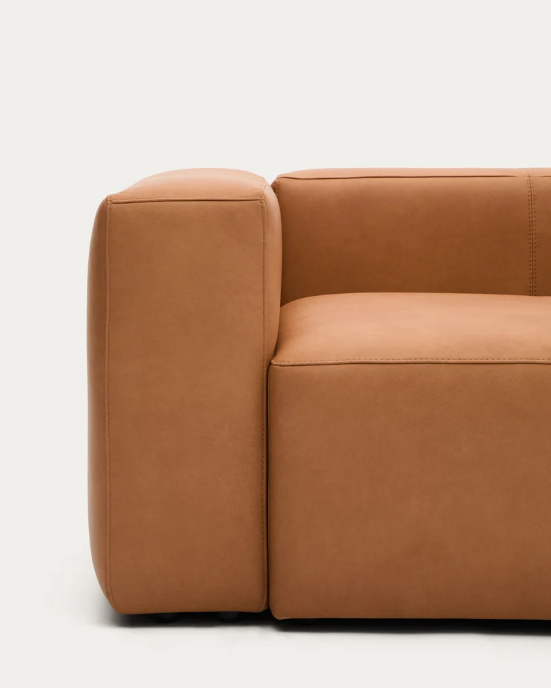 Blok 3-seater- Brown Leather