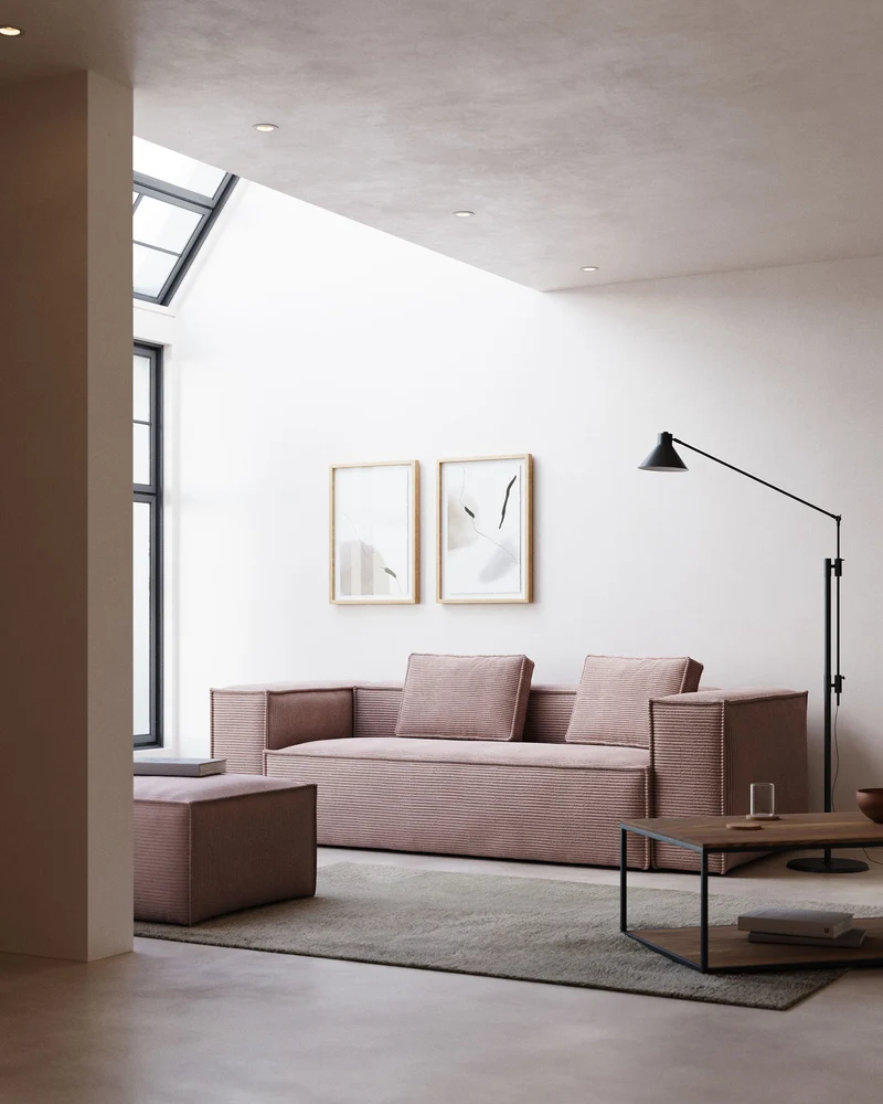 Blok 3-seater - Grey Corduroy