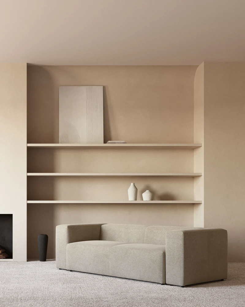 Blok 3-seater - Beige Chenille
